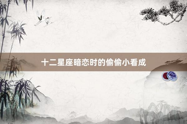 十二星座暗恋时的偷偷小看成