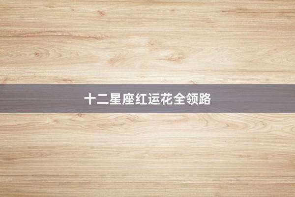 十二星座红运花全领路